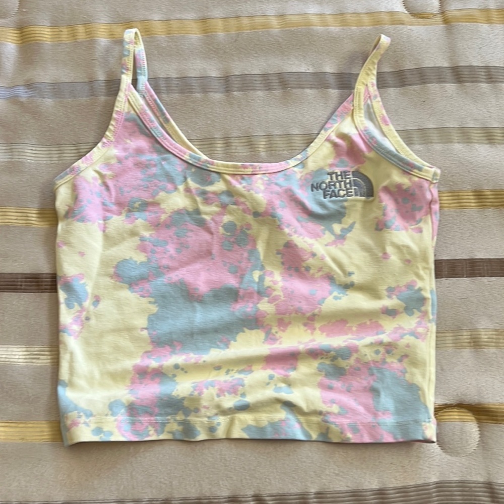 Multi color north face tank
